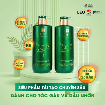Cặp Gội Xả Leo Xanh 750ml – Đặc Trị Gàu & Nhờn, Làm Sạch Da Đầu Hiệu Quả