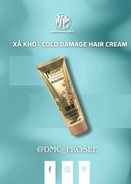 Xả Khô Prosee Coco Damage PF1 230ml – Dưỡng Mượt, Phục Hồi Tóc Khô Yếu